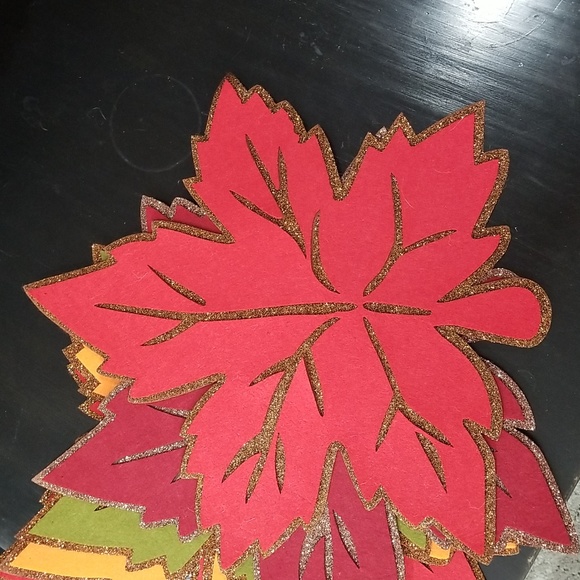 10 felt fall decorations for plating dinner table sold as set glittering. SET - Picture 4 of 10
